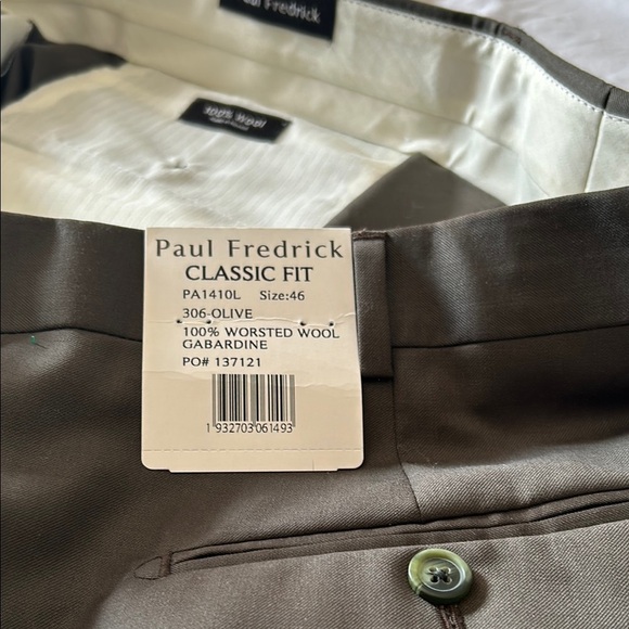 Paul Fredrick Green Chinos Relaxed Fit - Picture 8 of 12